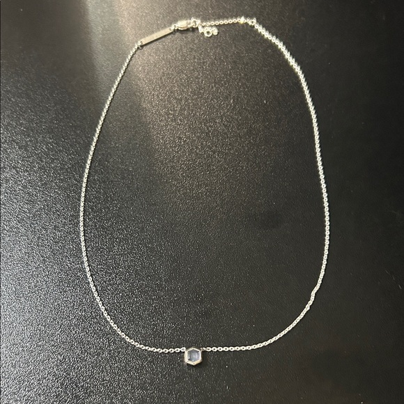 Kendra Scott Jewelry - Kendra Scott 925 silver  Hexagon Necklace with blue stone